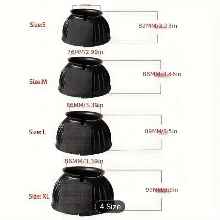 Comfort-Fit Rubber Bell Boots for Horses.